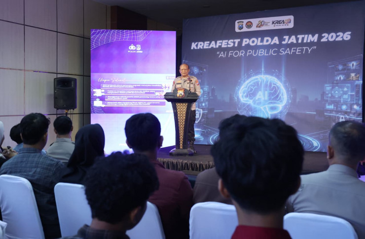 Hari Bhayangkara ke -80 Polda Jatim Dorong Pemanfaatan AI untuk Keamanan Publik Melalui KREAFEST 2026
